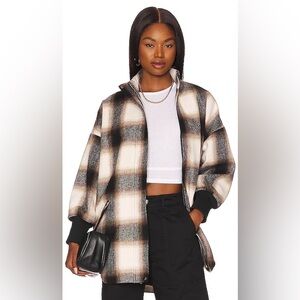 NWT Steve Madden Harper Plaid Shacket Medium
